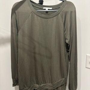 Olive Green Long Sleeve Top